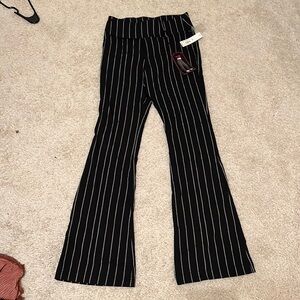Flare pants with stripes